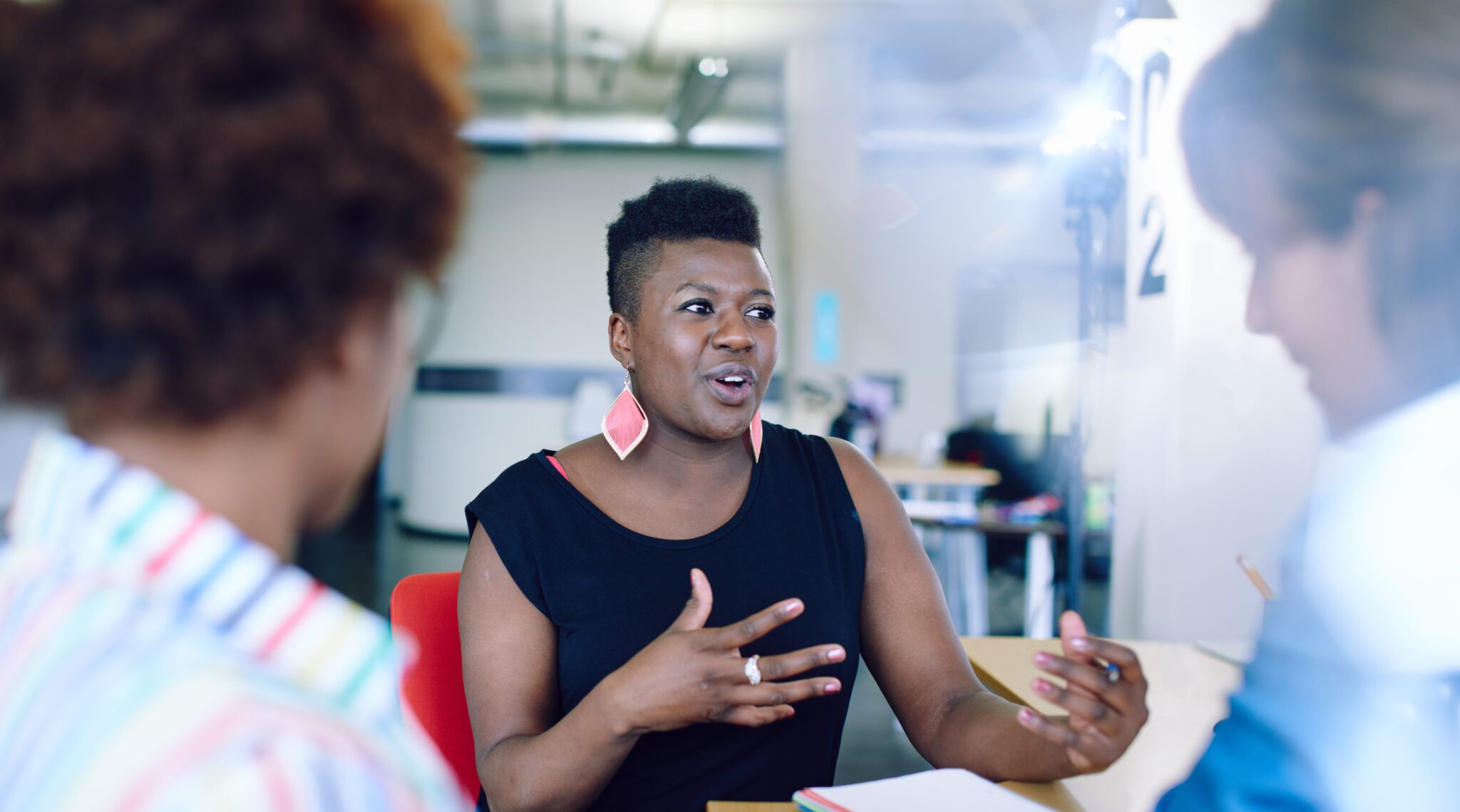 The black female is an agile learner, probably the energizer profile.